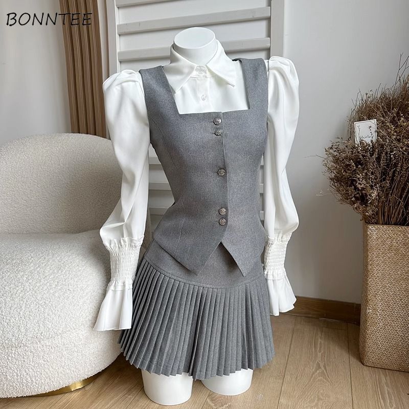 Shirt Camp Collar - Vrouwen Sets Preppy Stijl Chique Vierkante