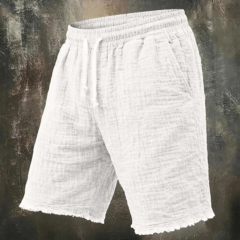 Modieuze gescheurde linnen sho - Short Linen Drawstring recensie en prijs