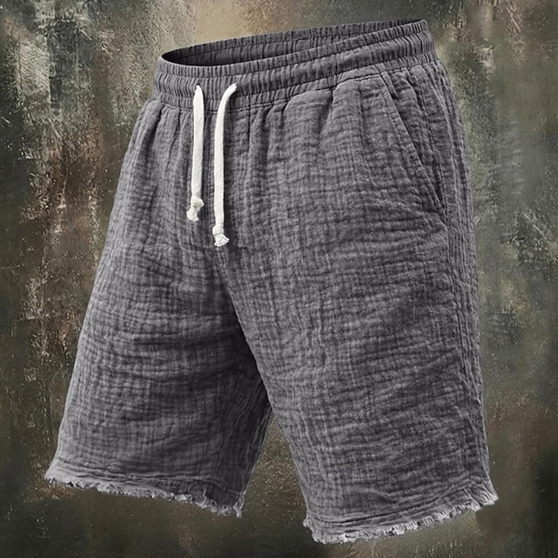 Modieuze gescheurde linnen sho - Short Linen Drawstring recensie en prijs