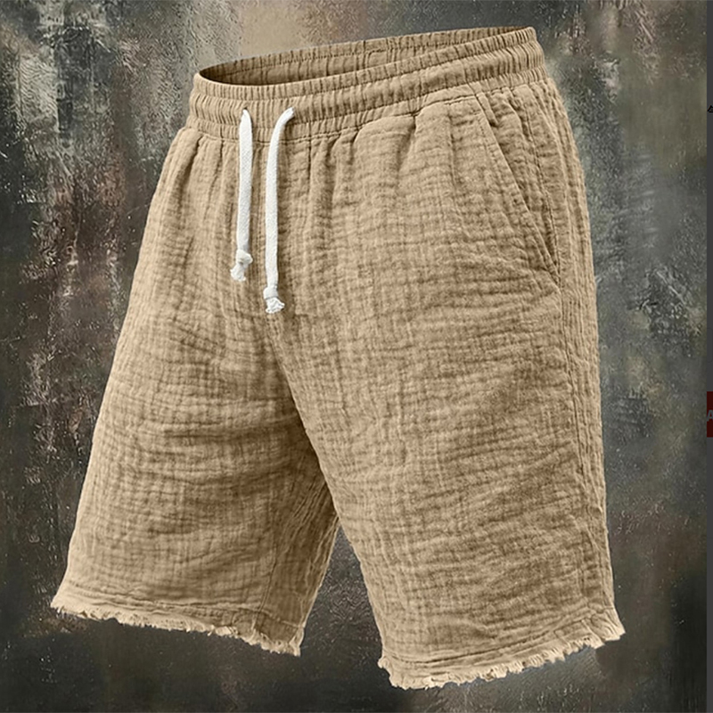 Modieuze gescheurde linnen sho - Short Linen Drawstring recensie en prijs