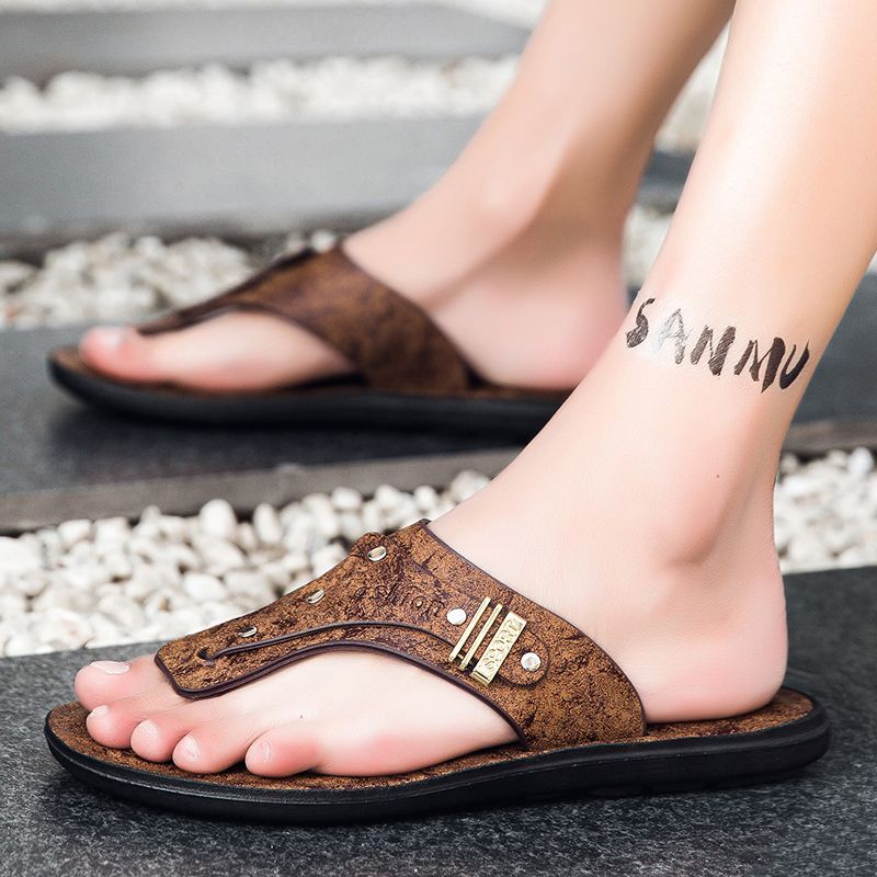 2026 Nieuwe Heren Slippers van - Flip Flop Leather Men recensie en prijs